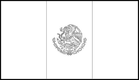 flag of mexico coloring page|mexican flag printable full page.